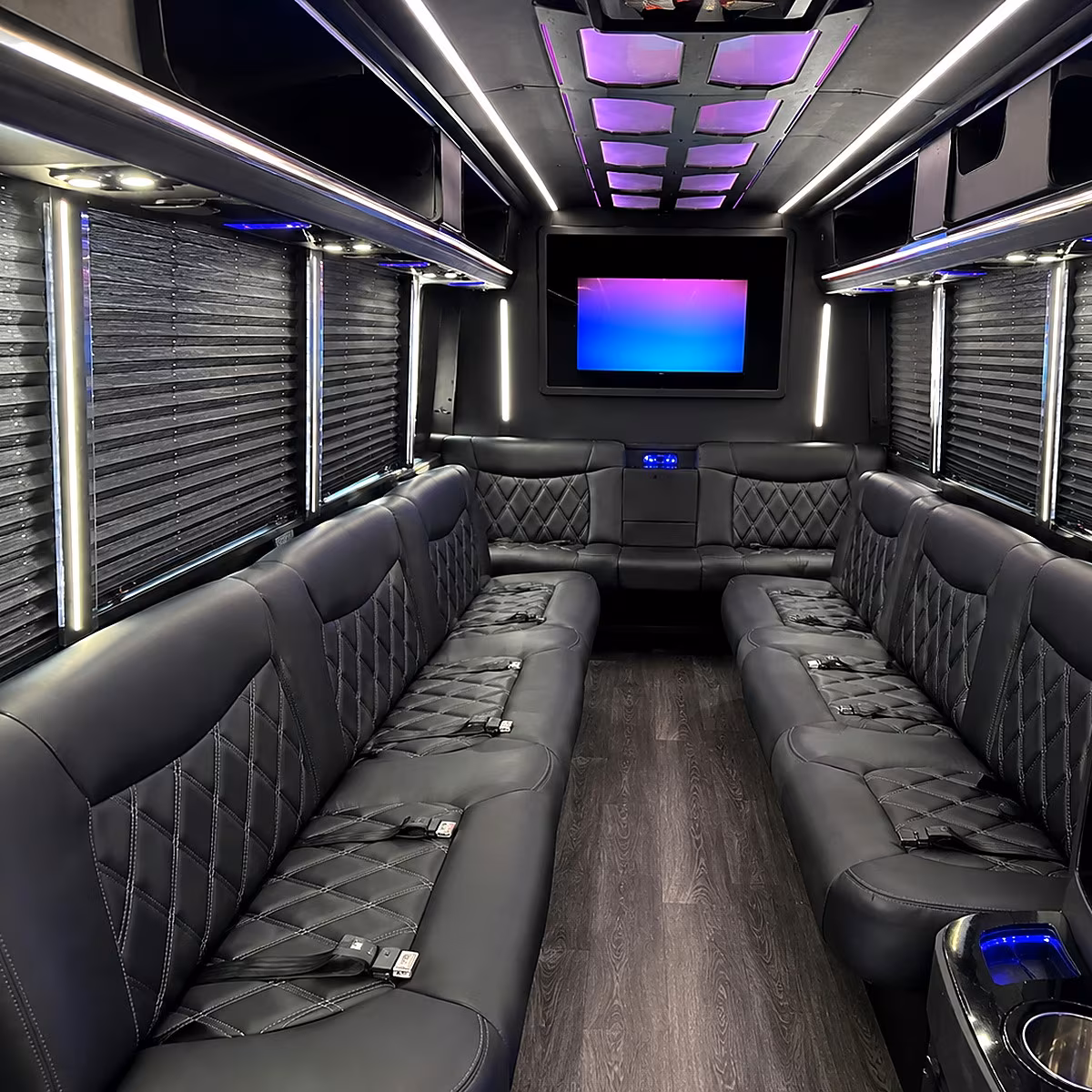 rockville party bus rental interior